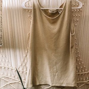French Laundry Cream Neutral Sweater Tank Size XL